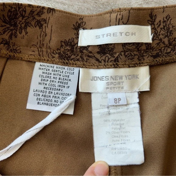 Jones New York Sport Vintage  Countryside Pattern Stretch Trouser Pants - Picture 4 of 13